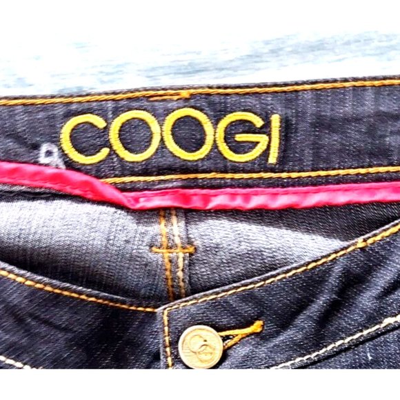 Women's COOGI Black Bootcut Jeans 15/16  Logo Pockets Gold embroidered NWOT - Picture 7 of 8
